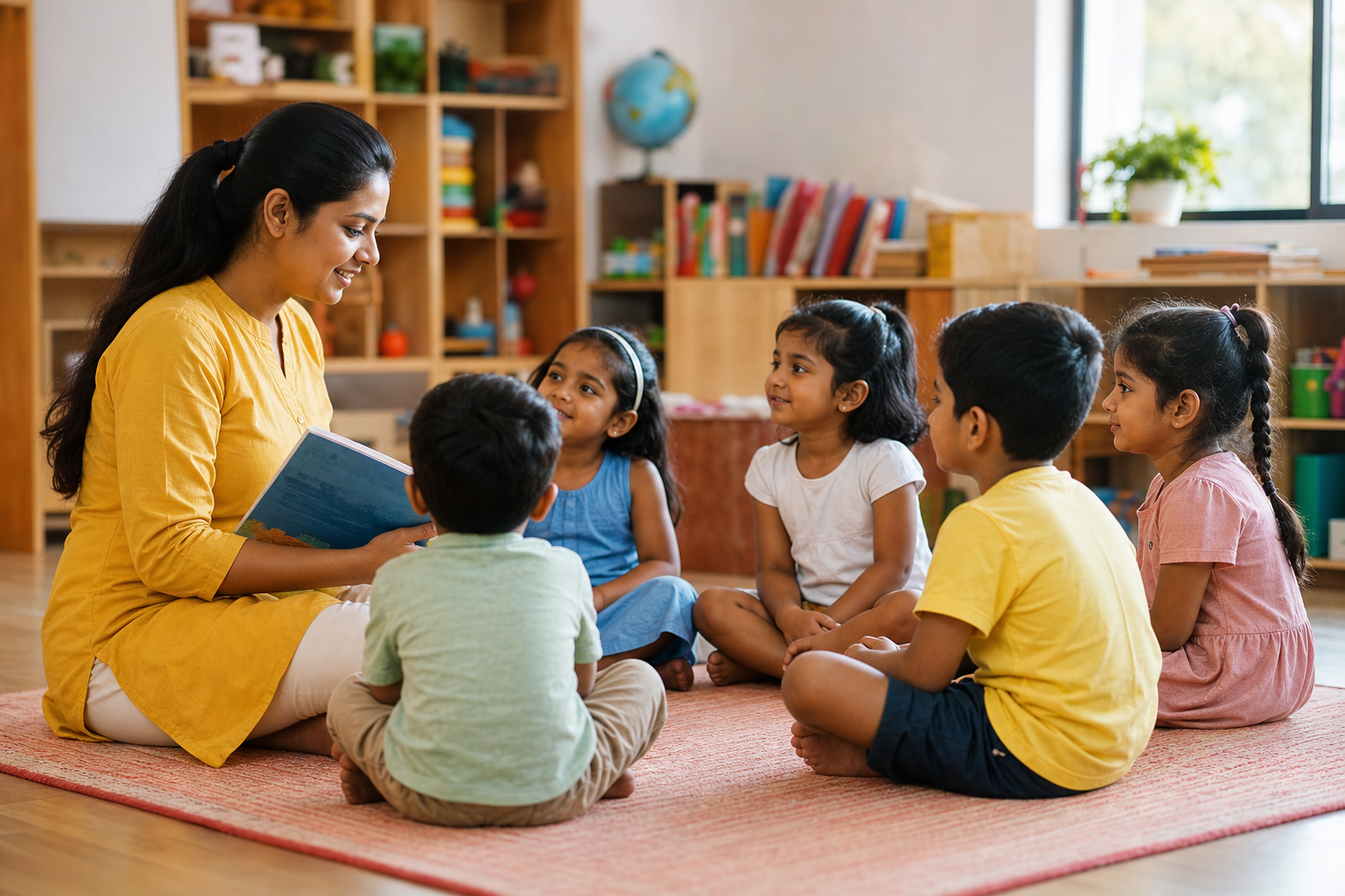 Story time at Little Steps Preschool Chennai
