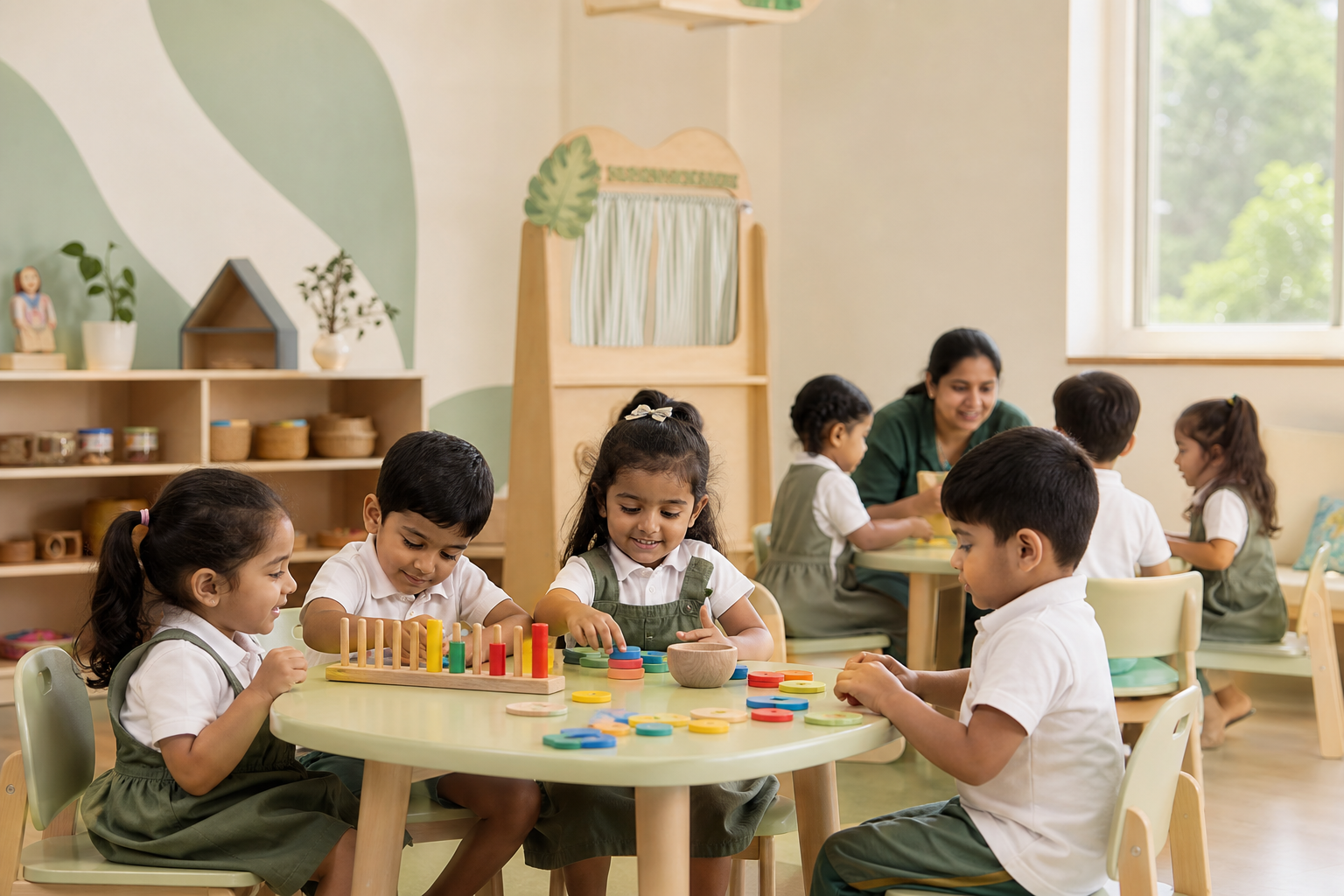 Junior KG program at Little Steps Preschool Chennai